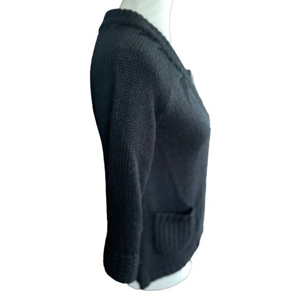 Style & Co Black Two Button Closure Cardigan Sweater Size X-Small - Picture 3 of 8